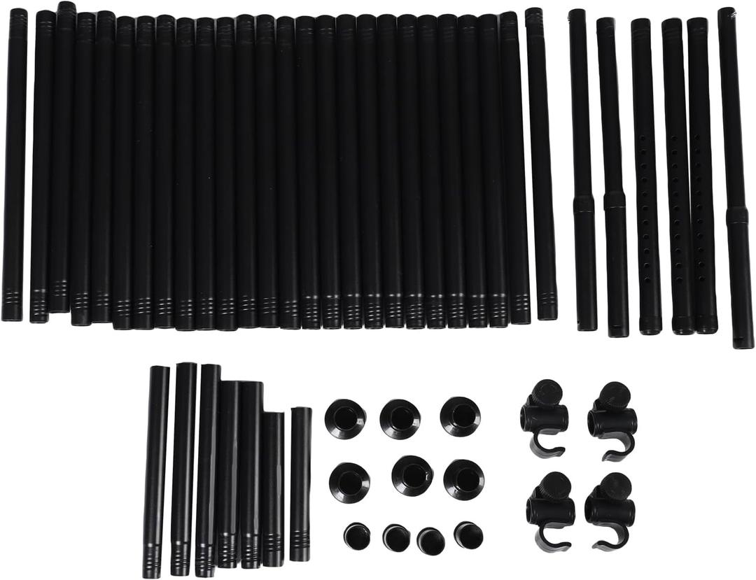 Room Divider Curtain Rod, Carbon Steel No Drilling Tension Rod for Room Separation Adjustable Wall Divider Room Separator for Bedroom & Apartment, 4-10ft Height (Matte Black)