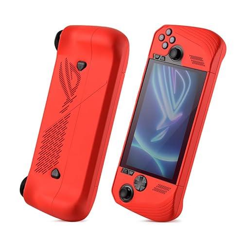 UYIYE Protective Case for Asus ROG Ally X 2024, 360° Hard Shell, Anti-Slip, Anti-Sweat Coating (Red)