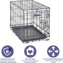 MidWest Homes for Pets 22-Inch iCrate for Extra-Small Breeds, Up to 15 lbs, Single Door Folding Dog Crate with Divider Panel, Leak-Proof Tray & Secure Latch, Portable, Durable & Easy to Assemble