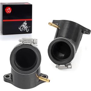 Front Rear Carburetor Intake Manifold Boot For Kawasaki Brute Force 650 KVF650D KVF650E 2005-2013 KFX700 2004-2009 Prairie 650 KVF650 2002 2003 Prairie 700 KVF700 2004 2005 2006 16065-1370 16065-1371