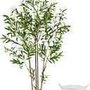 6ft (71) Artificial Olive Tree, Tall Fake Olive Plant with Basket, Faux Olive Silk Tree for Mordern Indoor Home Livingroom Office Floor Corner Dcor