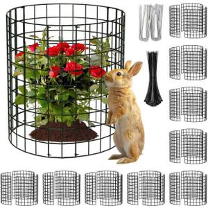 10 Packs Round Plant Protector from Animals,Metal Wire Mesh Garden Plant Cages for Outdoor Gardening Supplies, Garden Protection Rabbits Chickens Ducks for Vegetables, Flowers, Shrubs (12'' x 12'')