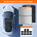 Tesla Model Y Sunshade Roof Never Sag Heat-Insulating, UV-Protective, Nano Ice-Crystal Coatings Interior Accessories for Tesla Model Y Juniper 2025-2026