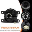 Front Bumper Fog Lights Assembly Compatible with 2022 2023 2024 Civic Pair Fog Lamps w/Wiring Switch Bezel Left & Right