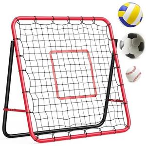 GarveeLife 4x4Ft Adjustable Sport Rebounder Net for Soccer, Baseball, Volleyball and Softball, for Passing, Throwing, and Ball Control, Portable for Improve Sport Training Skills for Backyard