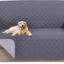 U-NICE HOME Loveseat Sofa Cover Reversible Couch Covers for 2 Cushion Couch for Dogs Furniture Protector Cover with Elastic Straps Water Resistant(Loveseat Small, Dark Grey/Light Grey)