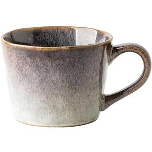 Ceramic Coffee Mug, 12 oz Tea Cup with Handle, Vintage Coffee Cup for Office and Home, Dishwasher and Microwave Safe, Purple Grey