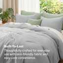 Bedsure Queen Comforter Set Prewashed Soft Bedding 3Pcs Silver Grey 90"x90"