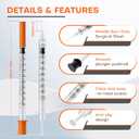 2 x 8 Pcs Insulin Syringe U-100 | 1ml/cc with 30G 1/2''(12.7mm) Needle, Individual Packaging