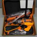 RoundFunny 14 Pcs Fishing Tool Kit, Fillet Knife, Fishing Pliers with Lanyard, Digital Scale, Lip Gripper, Hook Remover Fish Scaler Braid Scissors Gloves Sharpening Rod Retractor Towel Bag