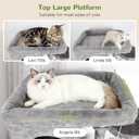 Globlazer Large Cat Tree, 80in Tall Climbing Tower, F80F, Light Grey