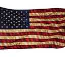 Homissor Vintage American Flag - Tea Stained American Flags - 3x5 Outdoor Rustic Old Style United States Banner Indoors for wall 4th of july (Tea Printed Star Flag)