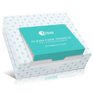 Face Towels, 10"12" Disposable Face Towel, Face Towelettes XL, Ultra Soft Makeup Remover Dry Wipes, Thick Face Towel for Travel, 15 Count (Pack of 1)