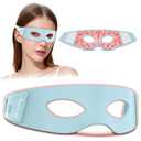 Red Light Therapy for Eyes, 3 Minutes NIR Red Light Eye Mask Reducing Under Eye Dark Circles, Eye Bags, Puffy Eyes, Wrinkles, Infrared LED Eye Mask Anti-Aging Device For Women & Men