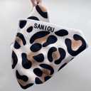 2 x Magic Self-Adhesive Cosmetic Makeup Storage Bag for Travelling, Protectable Travelling Organizer, Easy-Packing Cosmetic Bag Magic Patch Cloth, Camera Lens Protection Wrap, Camera Bag, (Gold Leopard)