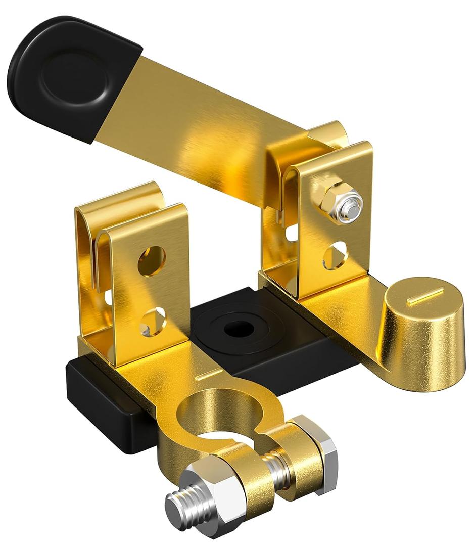 Top Post Battery Disconnect Switch 12V 24V, Battery Cut Off Shut Off Switch for Car Marine Boat RV ATV (Negative, Vertical)