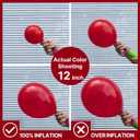PartyWoo Maroon Balloons 100 pcs Different Sizes of 36 18 12 10 5 Inch Dark Red Burgundy Ruby Red Balloon Arch Kit Garland for Graduation Valentine's Day Wedding Anniversary Party Decorations Red-Y75