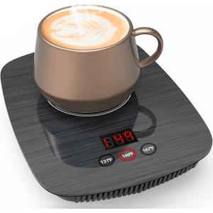 Mug Warmer,Coffee Warmer for Desk Office Home Use, Electric Cup Warmer with Three Temperature Settings,Coffee hot Plate for Cocoa Tea Water Milk with Auto Shut Off After 4H Feature (Grey/Without Mug)
