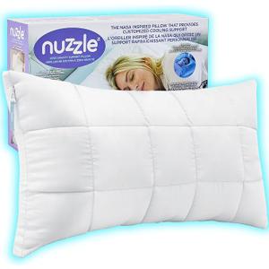 Nuzzle Cooling Adjustable Pillow Queen Size for Side Sleepers, Luxury Bed Pillow Hotel Collection  Best Adjust Height Soft Firm Pillow for Back, Stomach or Side Sleepers