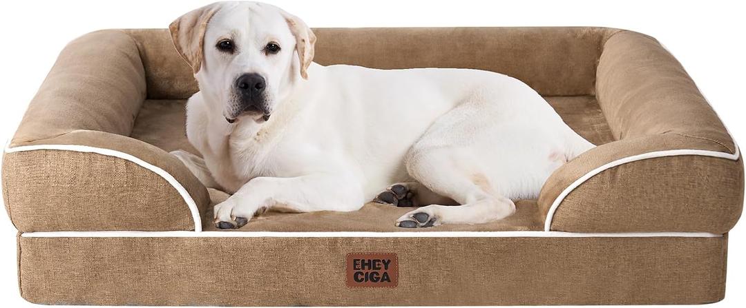 EHEYCIGA Orthopedic XXL Dog Bed, Waterproof Washable XL Big Pet Bed 46"