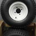 (2-Pack) 18" Tubeless Tires On Rims - 18x8.5-8 Tire and Wheel Assemblies - 4-Lug 4" Center - 2.83" Center Bore - Load Range B Max Tire Weight of 815 Lbs - Compatible with Alumacraft Boat Trailers