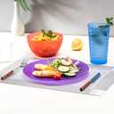 KX-WARE Everyday Plates set of 12 - Unbreakable and Reusable 10 inch Plastic Dinner Plates, Coastal Color | Dishwasher Safe, BPA Free