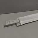 Stove Gap Covers Stainless Steel 2 Packs, 13.8~27.6 Inch Adjustable Heat Resistant Not Sharp Gap Filler, Easy to Clear Stove Counter Gap Cover Suitable for Even Surface (Silver)