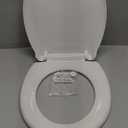 Toilet Seat Round Soft Close16.5'', Toilet Lid Slow Close Quiet No Slam, Easy Installation & ReleaseSafe PP Material Easy Clean, Comfortable Ergonomic Design, 2 Years Support, White Plastic