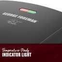 George Foreman 4-Serving Removable Plate Electric Grill and Panini Press, George Tough Non-Stick Coating, Drip Tray Catches Grease, Black