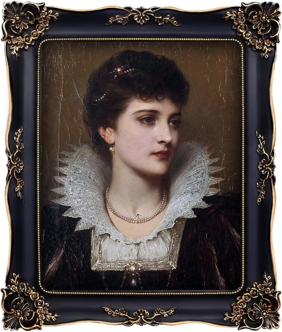 Gothic Picture Frame 8x10 Black Vintage Picture Frames Antique Ornate Baroque Victorian for Wall or Tabletop Display, Fits 8x10 or 5x7 Photo with Mat