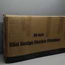 50 Inch Electric Fireplace Recessed and Wall Mounted, Fireplace Heater and Linear Fireplace, Ultra-Thin Electric Fireplace, Low Noise, with Timer, Remote Control, Adjustable 12 Flame Color, 750/1500W