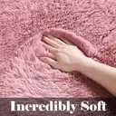 ONASAR Blush Runner Rugs for Bedroom Living Room, Fluffy 2x6 Bedside Hallway Area Rug, Ultra Soft Plush Furry Faux Fur Non Slip Floor Carpet for Nursery Kids Dorm Closet Home Decor Aesthetic