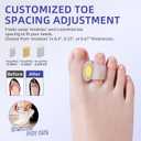 2 x Adjustable Big Toe Separators For Women Men, Silicone Gel Spacers Corrector, For Bunion Hammer Overlapping, 6 Pcs