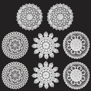 8 Pieces 6 Inch Cotton Lace Doilies Crochet Handmade Lace Coasters Round Lace Placemat Rustic Table Doilies Decors for Kitchen Dining Room Party Dressers Dream Catcher Decoration (White) (White Combo 1)
