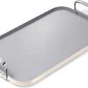Caraway Double Burner Griddle - 19x12 Griddle Pan - Non-Stick Ceramic Coated - Non Toxic, PTFE & PFOA Free - Oven Safe & Compatible with All Stovetops - Cream