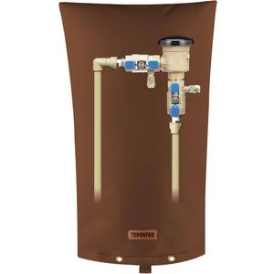 Backflow Preventer Insulation Cover 5F/5 Winter Freeze Protection for Sprinkler, Pressure Vacuum Breaker, Well Pump & Outdoor Plumbing Valves Waterproof, Insulated, (24" W x 30" H, Brown)