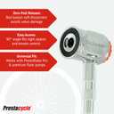Prestacycle Pro Presta Head Auto-Lock Bicycle Tire Pump Head for Tubeless & Presta Valves, 90 Steel Design, Presta Valve Pump, Presta Adapter, Compatible with Prestaflator Pro & Premium Floor Pumps
