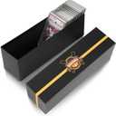 Graded Card Storage Holder Container Storage Boxes Holds 50-55 Graded Cards Black