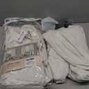 Memory Trained Pinch Pleated Curtains 96 Inches Long, Viral Linen Pinch Pleat Sheer Curtains with Ring Hooks&Clips for Track System Living Room, Natural Light Filtering Privacy Curtain 2 Panel Set