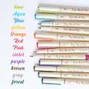 WRITECH Brush Tip Marker Pens: Artist Markers Flexible Tip Water Based 12ct Assorted Colors for Journaling Adult Coloring Hand Lettering Calligraphy Drawing Vibrant Colored