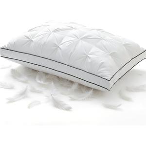 Premium Hybrid Goose Feather Down Pillows Queen Size with 100% Organic Cotton Cover, Hotel Collection Bed Pillows for Sleeping, White Fluffy Soft Gusseted Pillows (18"x28"+2"Gusset, Pack of 1)