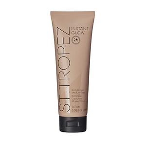 St.Tropez Instant Glow Face & Body Bronzer Makeup, Medium/ Dark Shade, Smudge-Proof Body Makeup, Vegan, Natural & Cruelty Free, 3.4 Fl Oz