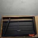 Sundale Outdoor 32" Large Folding Balcony Table for Railing, Patio HDPE Bar Adjustable Hanging Mounted Table for Baluster Garden Deck, Black