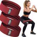 Tribe Lifting Resistance Bands for Working Out - 3 Pack Fabric Workout Bands for Women and Men - Booty Bands for Legs and Glute - Non Slip Exercise Bands Set for Squat Hip Thigh