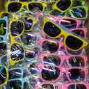 128 Pack Kids Sunglasses Party Favors, Kid's Neon Sunglasses Bulk, Childrens Sunglasses Boys Girls Eyewear Pack for Goody Bag Fillers Summer Beach Pool Birthday Party Supplies Age for 3-8
