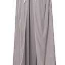 BIGXIAN Long Hooded Cloak Velvet Cape Witch Costume Halloween Costumes for Women Men (Large, Gray)