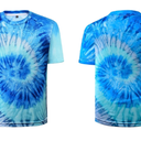 FechDitchly Retro 60s 70s Hippie Boys Costume Set 4Pcs Disco Party Outfit with TieDye Shirt, Peace Necklace for Kids Ages 412 Years (Blue, L)