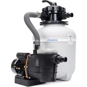 14 Inch Sand Filter Pump System for Above Ground Pools up to 14,000 Gal, 1/2 HP Pool Pump & Sand Filter Combo, 3120 GPH Max Pump Flow, 6-Way Multi-Port Valve, Prefilter Basket Easy Clean