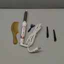 Heated Round Brush, Ceramic Tourmaline Ion 1/2 inch Curling Iron, Hot for Fluffy Thermal Brush Curling Wand, Suitable for All Hair Types Tool (White, 0.5 inch)