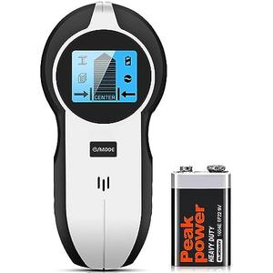 Stud Finder Wall Scanner 5 in 1 Upgraded Electronic Wall Scanner with Battery for Wood Metal and AC Wire Detection,HD LCD Display and Audio Alarm, Blue